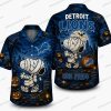 Detroit Lions Michael Myers moon portrait Halloween Hawaiian Shirt