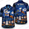 Detroit Lions Skeleton hand repeat Halloween Hawaiian Shirt Detroit Lions Skeleton hand repeat Halloween Hawaiian Shirt