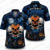 Detroit Lions Detroit tombstone stadium Halloween Hawaiian Shirt Detroit Lions Detroit tombstone stadium Halloween Hawaiian Shirt