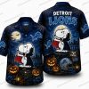 Detroit Lions Gray cartoon character Halloween Hawaiian Shirt