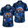 Detroit Lions Stitch Frankenstein Halloween Hawaiian Shirt