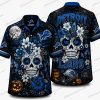 Detroit Lions Blocky purple character Halloween Hawaiian Shirt Detroit Lions Blocky purple character Halloween Hawaiian Shirt