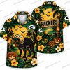 Green Bay Packers Veiled Ghost Halloween Hawaiian Shirt