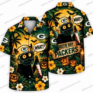 Green Bay Packers Boxy Monster Halloween Hawaiian Shirt