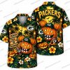 Green Bay Packers Stay Spooky Ghost Halloween Hawaiian Shirt Green Bay Packers Stay Spooky Ghost Halloween Hawaiian Shirt