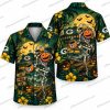 Green Bay Packers Pumpkin Ghost Halloween Hawaiian Shirt Green Bay Packers Pumpkin Ghost Halloween Hawaiian Shirt