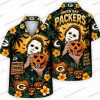 Green Bay Packers Ghostface Horror Halloween Hawaiian Shirt