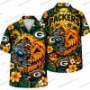 Green Bay Packers Classic Monsters Halloween Hawaiian Shirt Green Bay Packers Classic Monsters Halloween Hawaiian Shirt