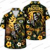 Green Bay Packers Veiled Ghost Halloween Hawaiian Shirt