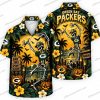 Green Bay Packers Pirate Skull Halloween Hawaiian Shirt Green Bay Packers Pirate Skull Halloween Hawaiian Shirt