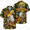 Green Bay Packers Black Cat Pumpkin Halloween Hawaiian Shirt Green Bay Packers Black Cat Pumpkin Halloween Hawaiian Shirt