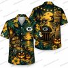 Green Bay Packers Skull Pumpkin Moon Halloween Hawaiian Shirt