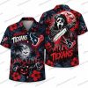Houston Texans Grim Reaper Green Skull Halloween Hawaiian Shirt