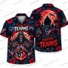 Houston Texans Michael Myers Split Face Halloween Hawaiian Shirt Houston Texans Michael Myers Split Face Halloween Hawaiian Shirt