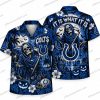 Indianapolis Colts Grim Reaper Glowing Horseshoe Halloween Hawaiian Shirt