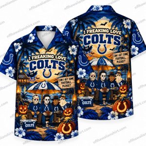Indianapolis Colts Horror Icons Colts Fan Club Halloween Hawaiian Shirt