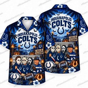 Indianapolis Colts Horror Icons Colts Fan Club Halloween Hawaiian Shirt