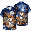 Indianapolis Colts Grim Reaper Blue Skull Field Halloween Hawaiian Shirt