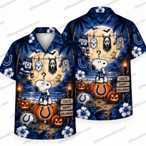 Indianapolis Colts Snoopy Pumpkin Patch Halloween Hawaiian Shirt