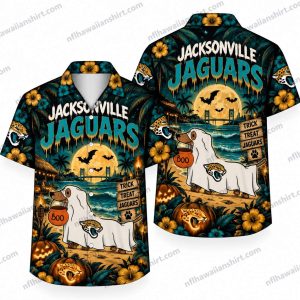 Jacksonville Jaguars Ghost Dog BOO Halloween Hawaiian Shirt