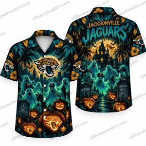 Jacksonville Jaguars Ghost Horde Graveyard Halloween Hawaiian Shirt
