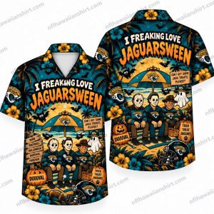 Jacksonville Jaguars Horror Kids Jaguarsween Halloween Hawaiian Shirt