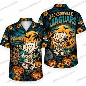 Jacksonville Jaguars Mummy Cat Scare the Nation Halloween Hawaiian Shirt