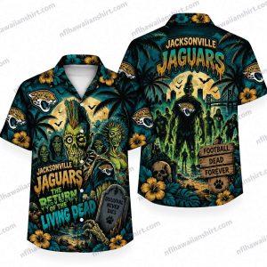 Jacksonville Jaguars Zombie Horde Return of the Living Dead Halloween Hawaiian Shirt