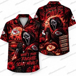 Kansas City Chiefs Ghostface Scary Movie Quote Halloween Hawaiian Shirt