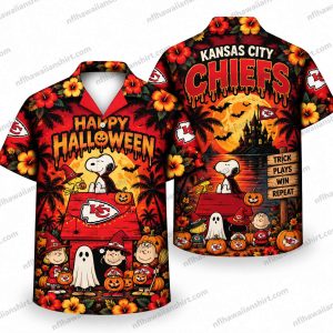 Kansas City Chiefs Happy Characters Halloween Hawaiian Shirt