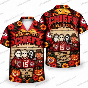 Kansas City Chiefs Horror Killer Crew Halloween Hawaiian Shirt