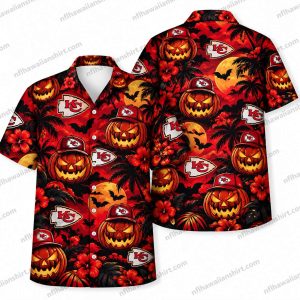 Kansas City Chiefs Jack-o-Lantern Repeat Halloween Hawaiian Shirt