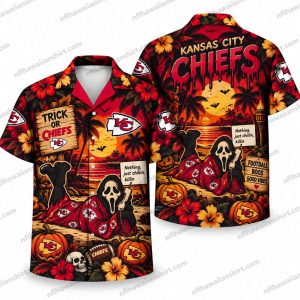 Kansas City Chiefs Red Hood Pumpkin Night Halloween Hawaiian Shirt