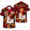 Kansas City Chiefs Dark Horror Repeat Halloween Hawaiian Shirt Kansas City Chiefs Dark Horror Repeat Halloween Hawaiian Shirt