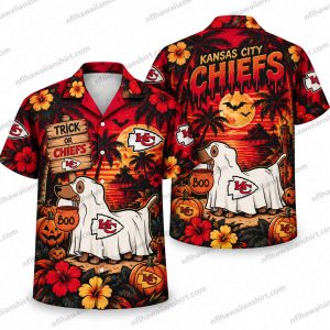 Kansas City Chiefs Snoopy Ghost Happy Halloween Hawaiian Shirt Kansas City Chiefs Snoopy Ghost Happy Halloween Hawaiian Shirt