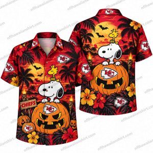 Kansas City Chiefs Snoopy Pumpkin Costume Halloween Hawaiian Shirt