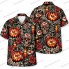 Kansas City Chiefs Dark Tropical Repeat Halloween Hawaiian Shirt Kansas City Chiefs Dark Tropical Repeat Halloween Hawaiian Shirt