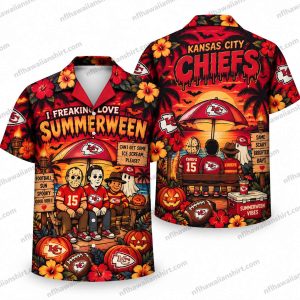 Kansas City Chiefs Summerween Football Halloween Hawaiian Shirt