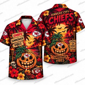 Kansas City Chiefs Summerween Pumpkin Halloween Hawaiian Shirt