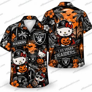 Las Vegas Raiders Hello Kitty Halloween Halloween Hawaiian Shirt