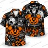 Las Vegas Raiders Red Skeleton Romance Halloween Hawaiian Shirt