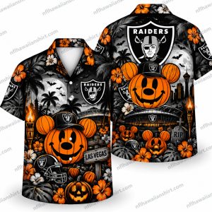 Las Vegas Raiders Jack-o’-Lantern Stack Halloween Hawaiian Shirt