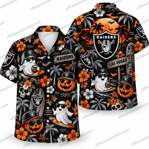 Las Vegas Raiders Mickey Mouse Pumpkin Halloween Hawaiian Shirt