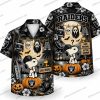 Las Vegas Raiders Skeleton Graveyard Moon Halloween Hawaiian Shirt Las Vegas Raiders Skeleton Graveyard Moon Halloween Hawaiian Shirt