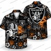Las Vegas Raiders Haunted Moon Landscape Halloween Hawaiian Shirt Las Vegas Raiders Haunted Moon Landscape Halloween Hawaiian Shirt