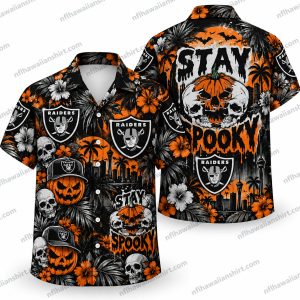Las Vegas Raiders Stay Spooky Pumpkin Halloween Hawaiian Shirt