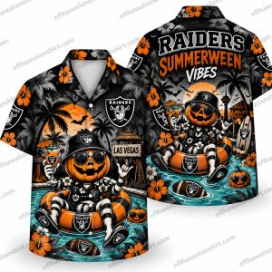 Las Vegas Raiders Summerween Vibes Halloween Hawaiian Shirt