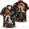Las Vegas Raiders Ghost Tombstone Halloween Hawaiian Shirt Las Vegas Raiders Ghost Tombstone Halloween Hawaiian Shirt