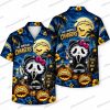Los Angeles Chargers Armored Skeleton Moonlight Halloween Hawaiian Shirt