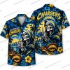 Los Angeles Chargers Living Dead Zombie Return Halloween Hawaiian Shirt Los Angeles Chargers Living Dead Zombie Return Halloween Hawaiian Shirt